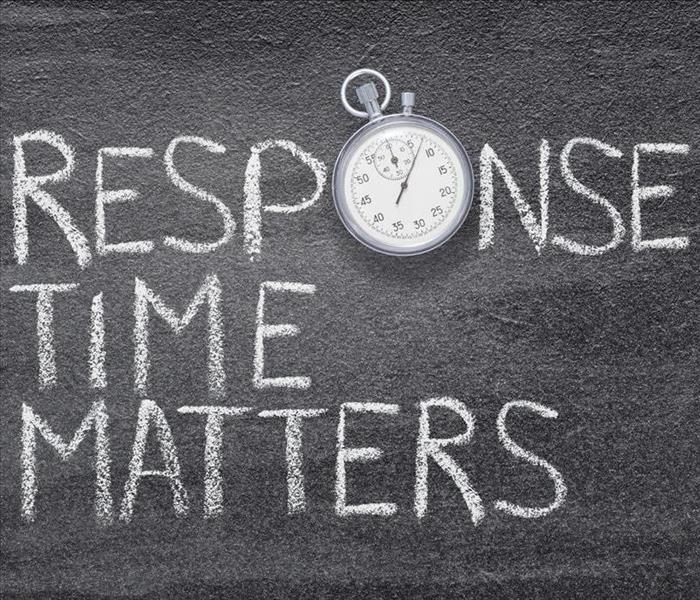 Servpro - text saying "Response Time Matters"