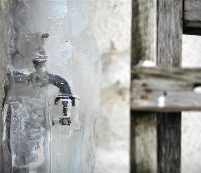 A frozen faucet